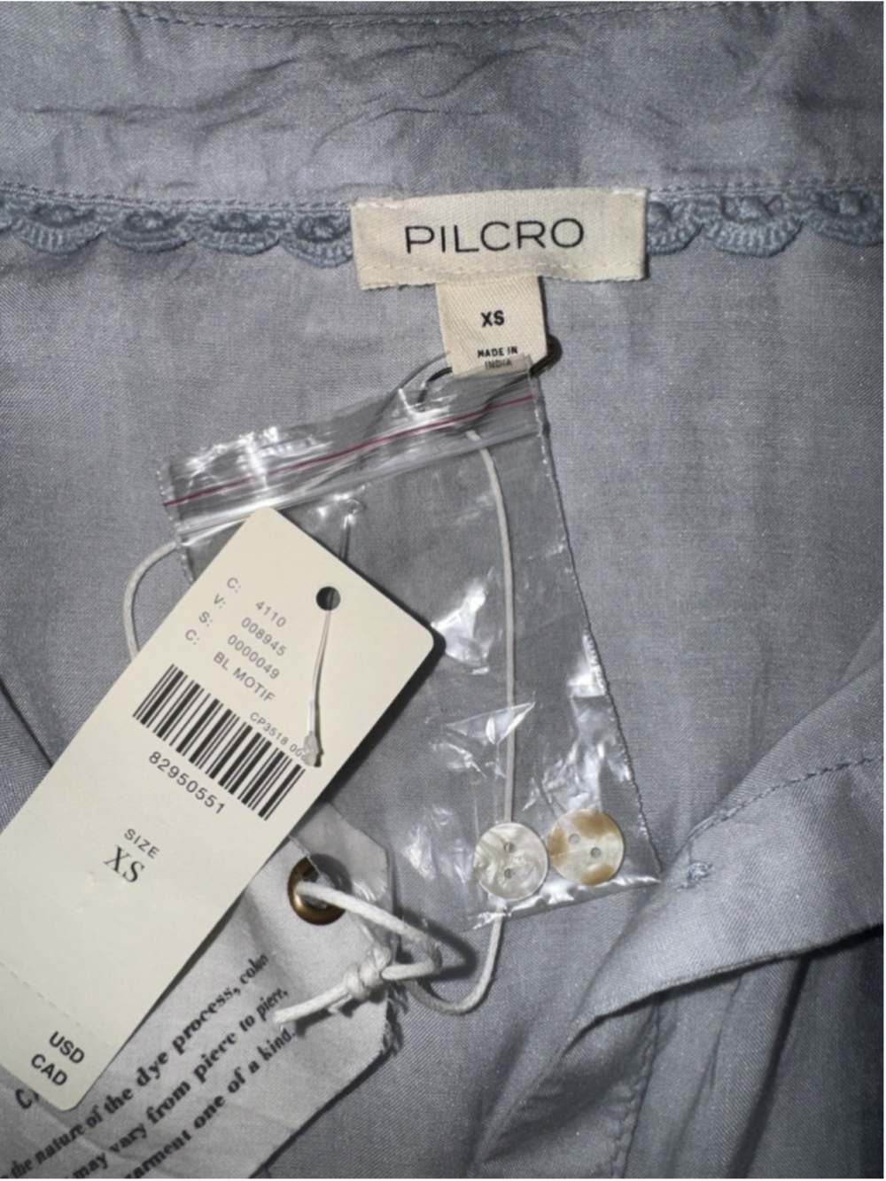 NWT Anthropologie Pilcro Liquid Tie Dye Button Down Shirt Boho Oversized XS - Picture 7 of 12